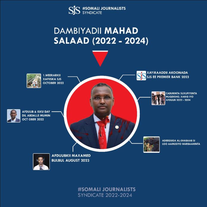 Soo-noqoshada Mahad Salaad ee NISA waxay calaamad u tahay halista soo foodsaartay saxaafadda Soomaaliya markale.