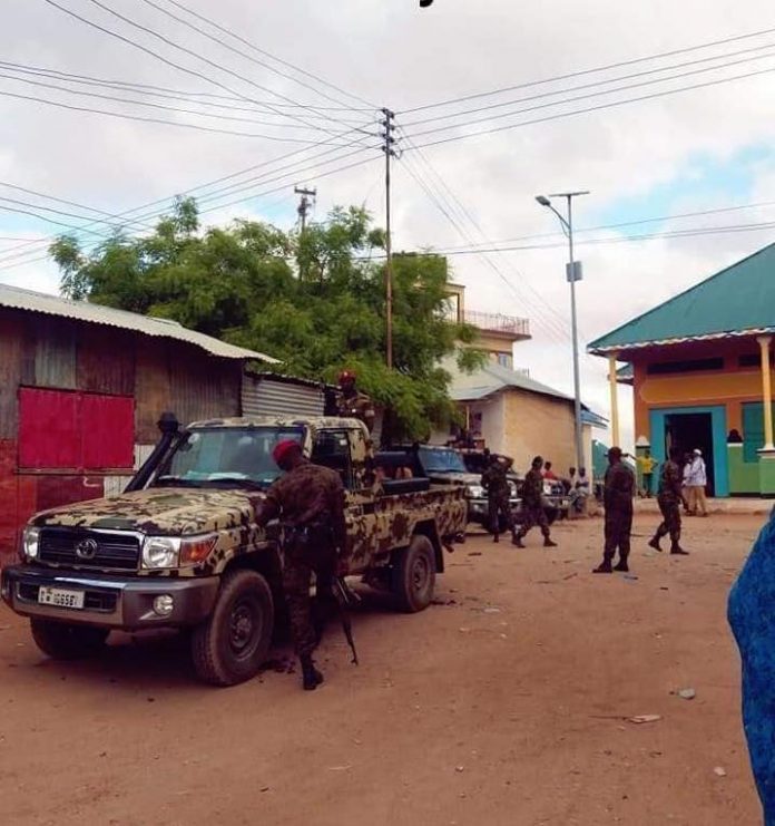 In this undated photo, armed Somali soldiers seen in Dolow in Gedo.