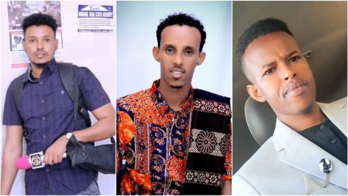 Abdifatah Mohamed Abdi (left), Abdikhadar Farah Abshir (centre) and Hamze Abdirahman Ahmed (right) detained in Lasanod town.