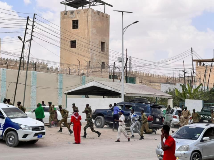 A still photo shows Hargeisa central prison where a shooting incident took place on Wednesday, 13 April, 2022.