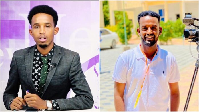 Freelance journalist Abdisalan Ahmed Awad (left) and Star TV journalist, Ahmed Jama Hersi (right).