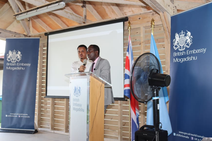 SJS Secretary-General, Abdalle Ahmed Mumin speaks at the conclusion of journalists training in Mogadishu on Tuesday 24 May, 2022. | PHOTO/SJS.