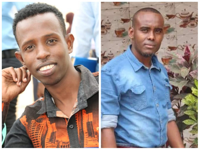 [left] Mohamed Abdirahman Abdulle (known as Malele) and [right] producer Farah Hussein Haji (known as Weerow).