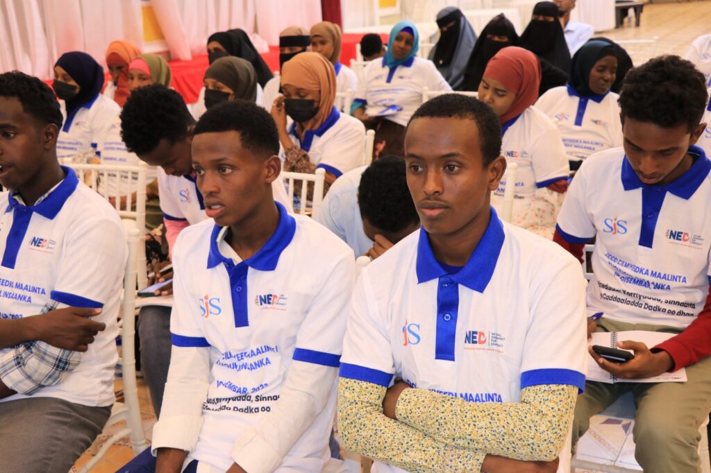 Participants at SJS panel discussion on issues of human rights in Mogadishu, on 10 December, 2023.