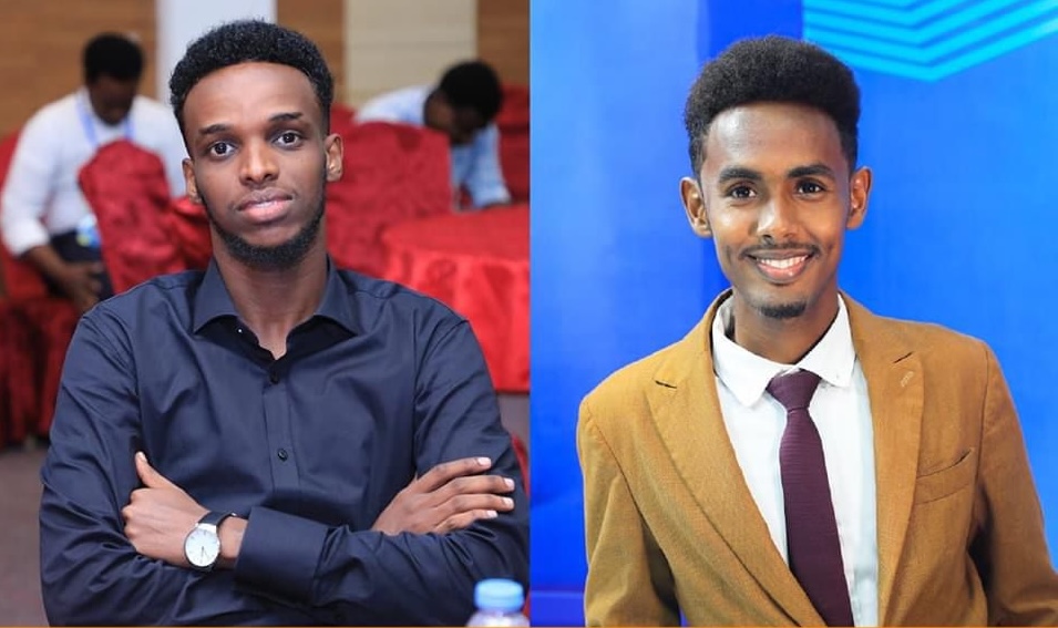 Abdirizak Abdullahi Aden and Abdirahman Abdukadir Mohamed, were stopped and detained at the Hawlwadaag police station on 19 August 2024. | PHOTO/ Radio Mustaqbal.