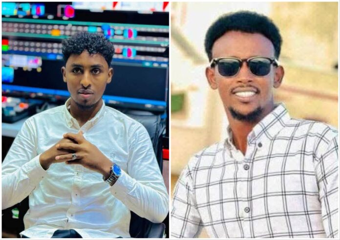 On 5 May 2025, armed agents from the Somali National Intelligence and Security Agency (NISA) raided a residential house and media studio belonging to journalists Bashir Ali Shire (left) and Mohamed Omar Baakaay (right) in the Shibis district of Mogadishu.| PHOTO/ SJS /courtesy.