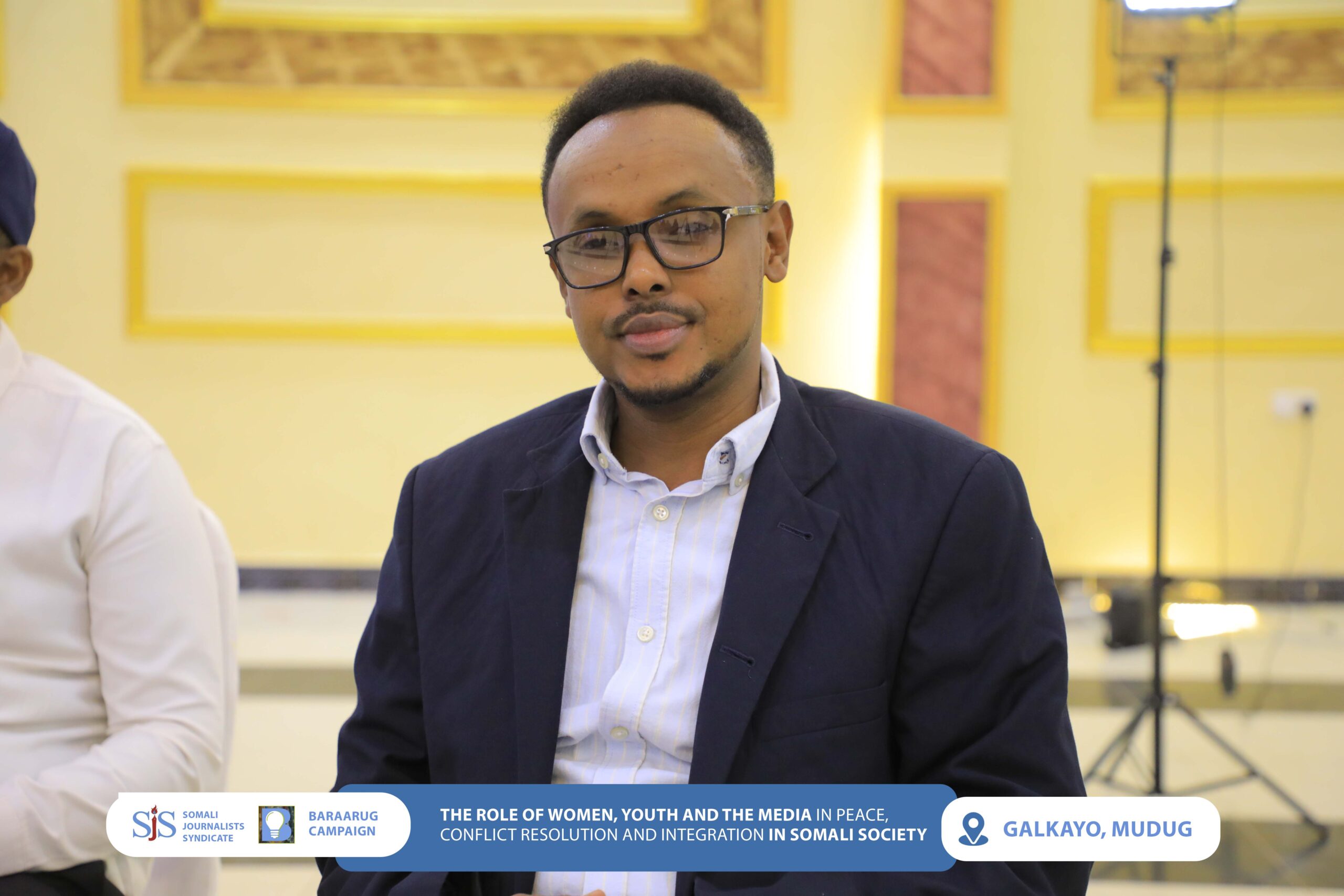 Hassan Abdirahman Aden, Director of Media at Galmudug's Ministry of Information and Culture.| PHOTO/SJS.