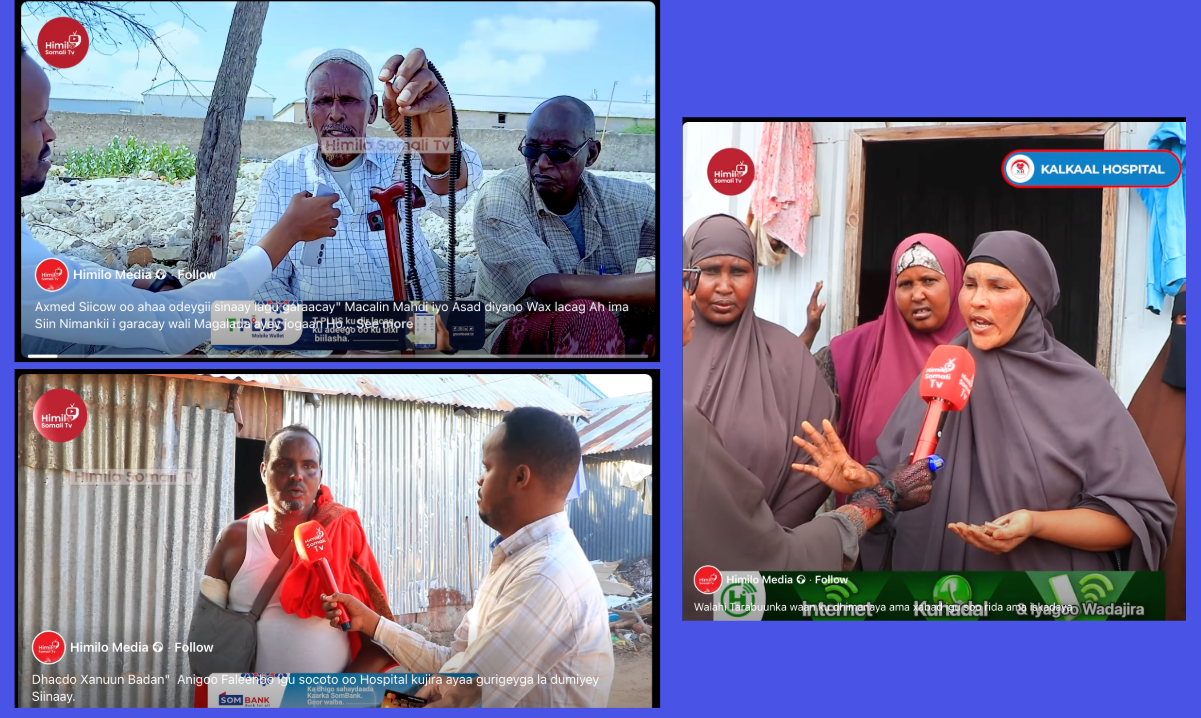 Screenshots: The police demanded that Himilo Media delete three of their reports that featured forcibly evicted families in Mogadishu.