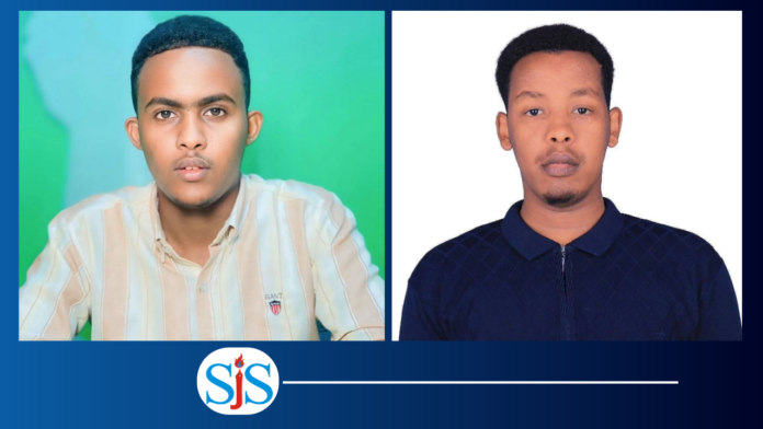 Abdullahi Abdi Hersi known as Qorsheeye (left) and Abdullahi Abdukadir Nur known as Wadani. | PHOTO/Courtesy/SJS.