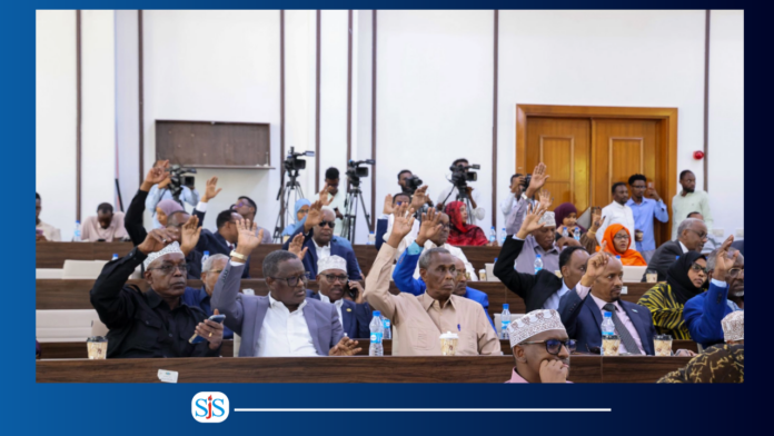 File photo: Journalists covering the Somali Parliament | November 2025.| PHOTO/OFFICIAL.