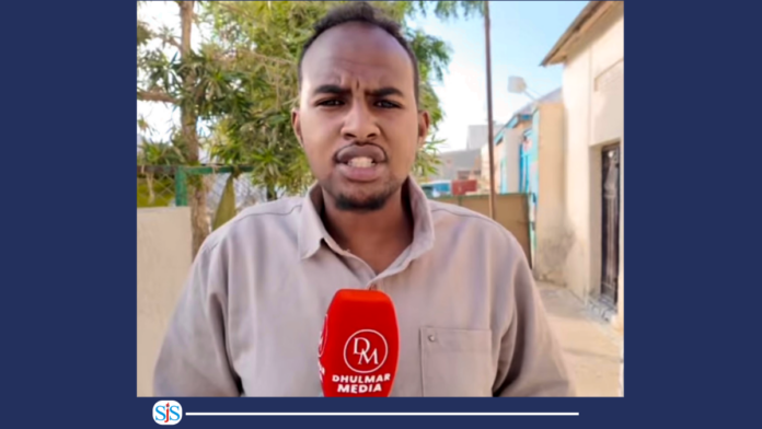 Abdiqani Abdirahman Mohamed, who reports for Dhulmar Media was arrested on Thursday 26 March, 2026 by police in Laascaanood. | PHOTO/SJS/Courtesy.