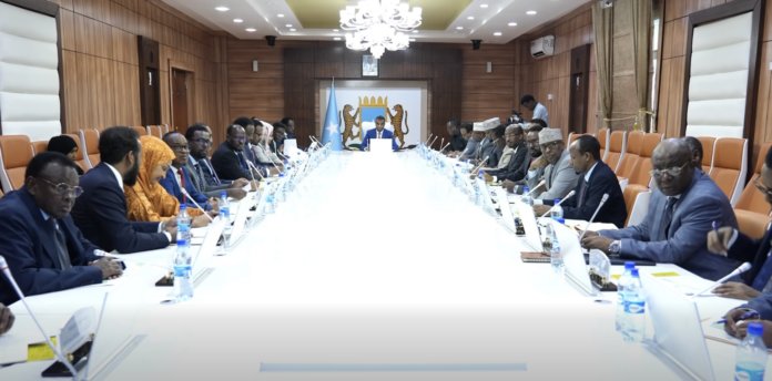 PHOTO: Somalia cabinet of the ministers meeting on 2 April, 2026.