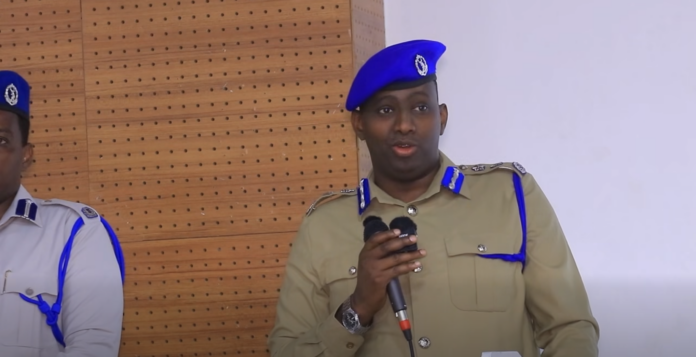 The Banadir Regional Police Commander, Mahdi Omar Mumin, known as Moalin Mahdi. | PHOTO/Screenshot from Facebook video.