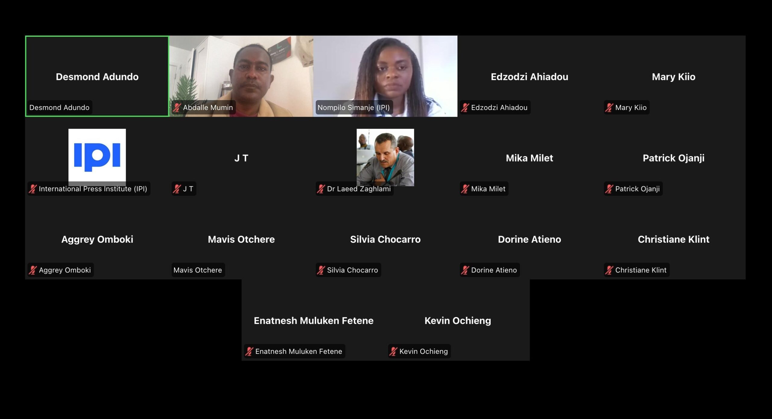 On 1 July 2026, SJS Secretary General Abdalle Mumin addressed an expert webinar hosted by the International Press Institute (IPI), of which SJS is a member, on "Risks and Threats to Africa's Environmental and Climate Reporters." On 1 July 2026, SJS Secretary General Abdalle Mumin addressed an expert webinar hosted by the International Press Institute (IPI), of which SJS is a member, on "Risks and Threats to Africa's Environmental and Climate Reporters."